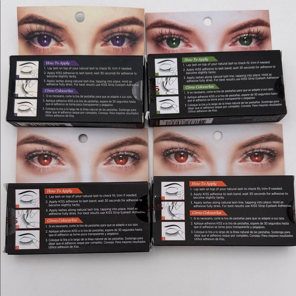 KISS Halloween Limited Edition False Eyelashes Lot Of 4